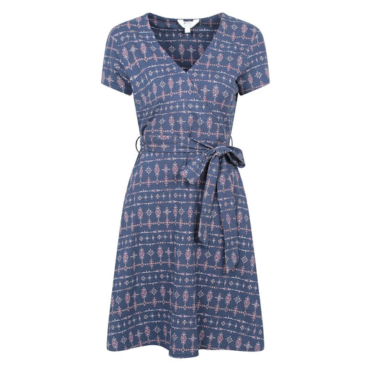 Indigo - Front - Mountain Warehouse Womens-Ladies Santorini Patterned Jersey UV Protection Dress
