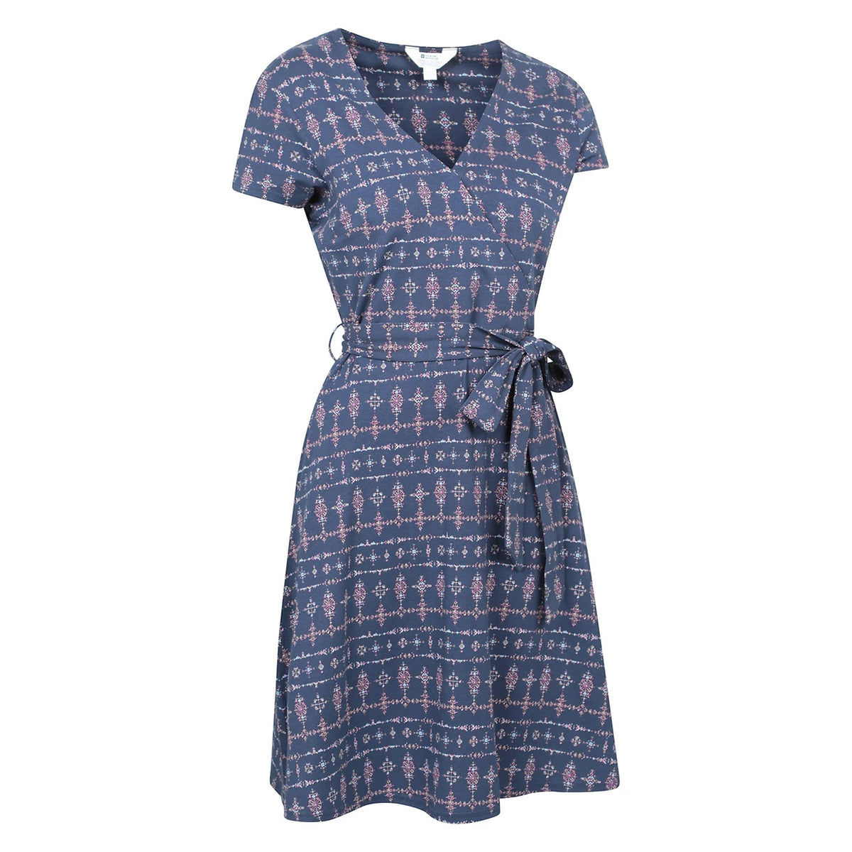 Indigo - Side - Mountain Warehouse Womens-Ladies Santorini Patterned Jersey UV Protection Dress
