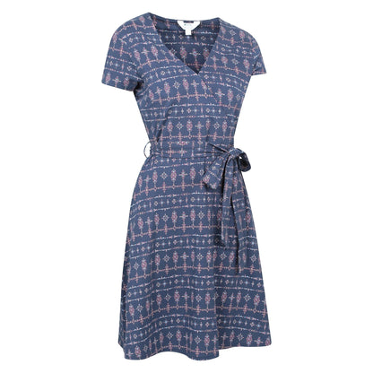 Indigo - Side - Mountain Warehouse Womens-Ladies Santorini Patterned Jersey UV Protection Dress