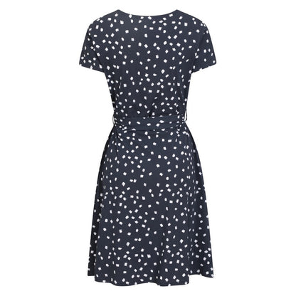 Navy - Back - Mountain Warehouse Womens-Ladies Santorini Patterned Jersey UV Protection Dress