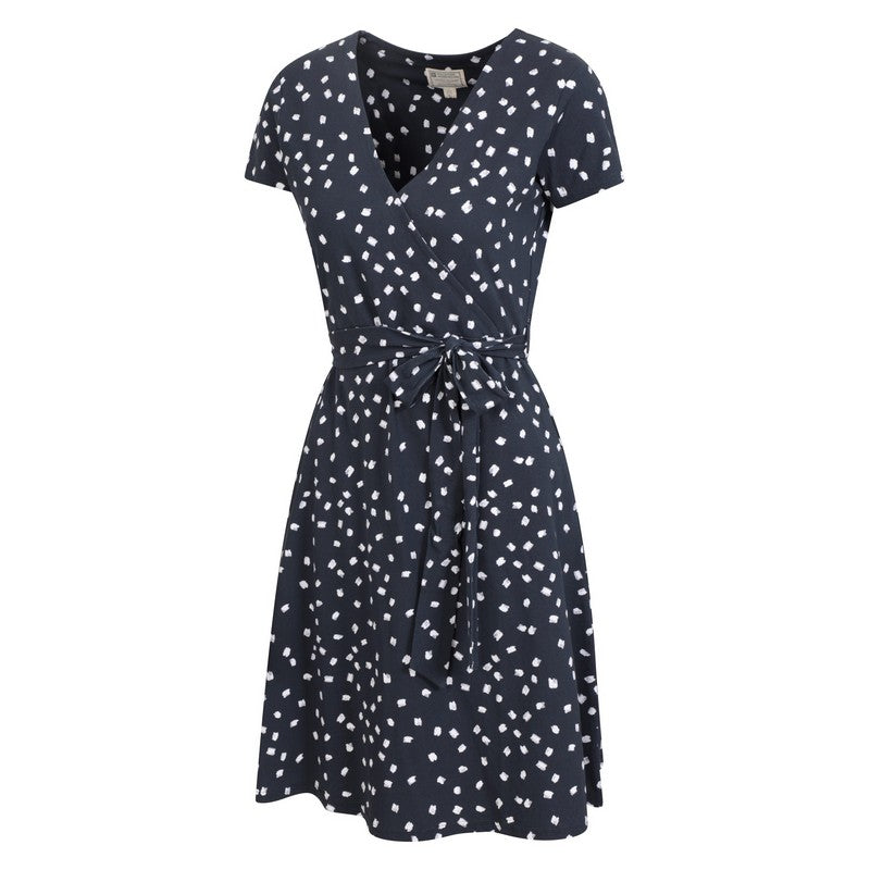 Navy - Side - Mountain Warehouse Womens-Ladies Santorini Patterned Jersey UV Protection Dress