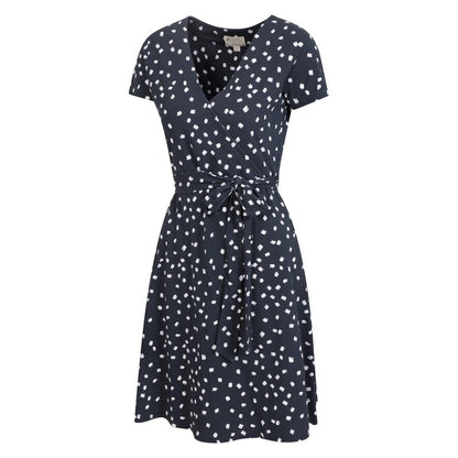 Navy - Side - Mountain Warehouse Womens-Ladies Santorini Patterned Jersey UV Protection Dress