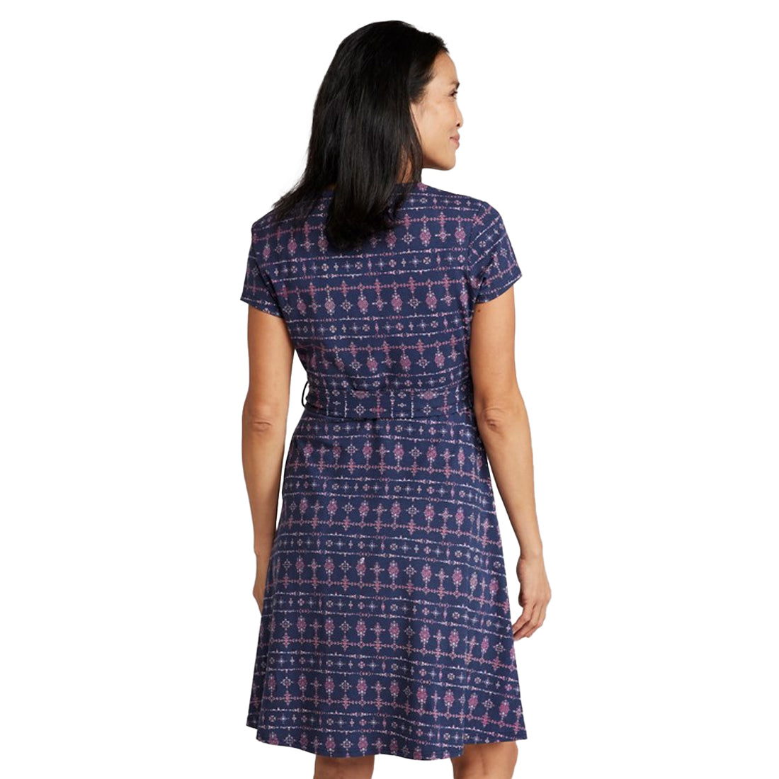 Indigo - Back - Mountain Warehouse Womens-Ladies Santorini Patterned Jersey UV Protection Dress
