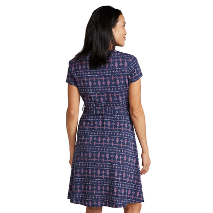 Indigo - Back - Mountain Warehouse Womens-Ladies Santorini Patterned Jersey UV Protection Dress