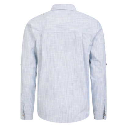 Denim - Back - Mountain Warehouse Mens Coconut Textured Long-Sleeved Shirt