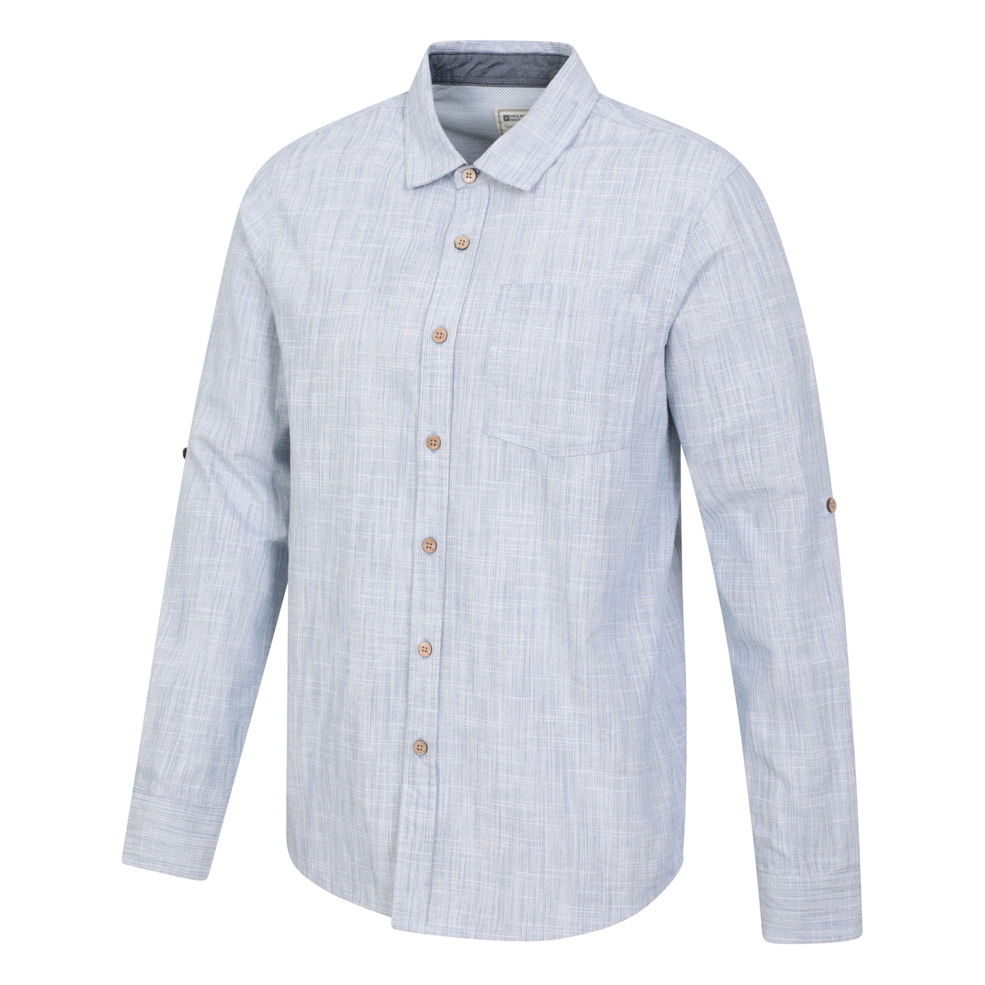 Denim - Side - Mountain Warehouse Mens Coconut Textured Long-Sleeved Shirt