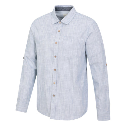 Denim - Side - Mountain Warehouse Mens Coconut Textured Long-Sleeved Shirt