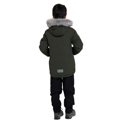 Green - Back - Mountain Warehouse Childrens-Kids Ranger Logo Water Resistant Jacket