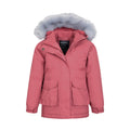 Pink - Pack Shot - Mountain Warehouse Childrens-Kids Ranger Logo Water Resistant Jacket