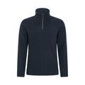 Blue - Front - Mountain Warehouse Mens Cedar Half Zip Fleece Top