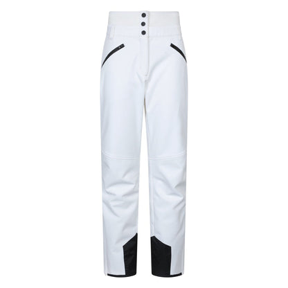 White - Front - Mountain Warehouse Womens-Ladies Avalanche RECCO High Waist Ski Trousers