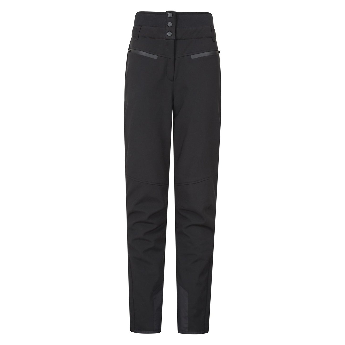 Black - Front - Mountain Warehouse Womens-Ladies Avalanche RECCO High Waist Ski Trousers