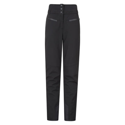 Black - Front - Mountain Warehouse Womens-Ladies Avalanche RECCO High Waist Ski Trousers