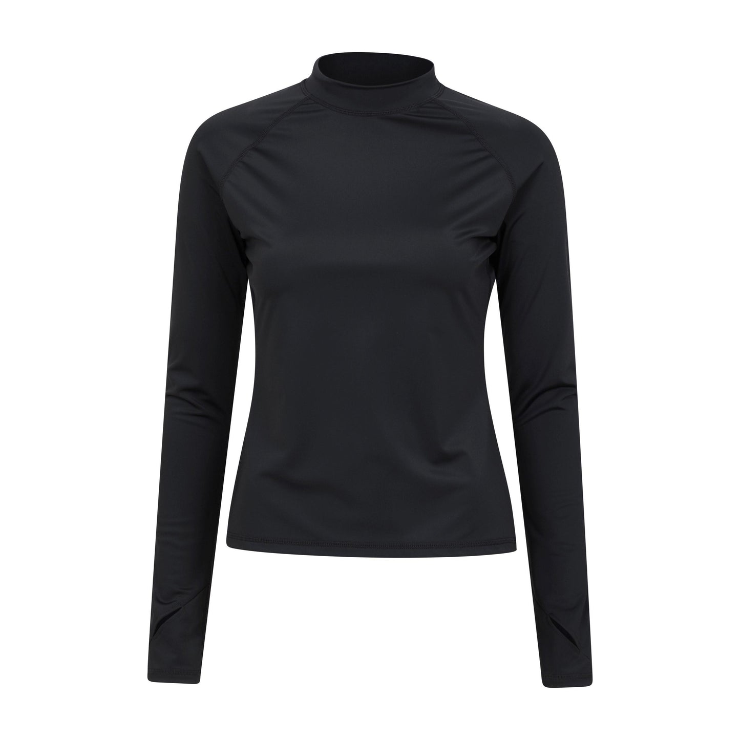 Black - Front - Mountain Warehouse Womens-Ladies Long-Sleeved Rash Guard