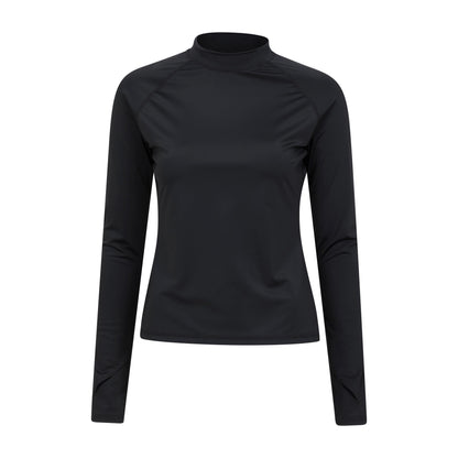 Black - Front - Mountain Warehouse Womens-Ladies Long-Sleeved Rash Guard