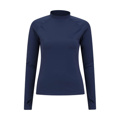Dark Blue - Front - Mountain Warehouse Womens-Ladies Long-Sleeved Rash Guard
