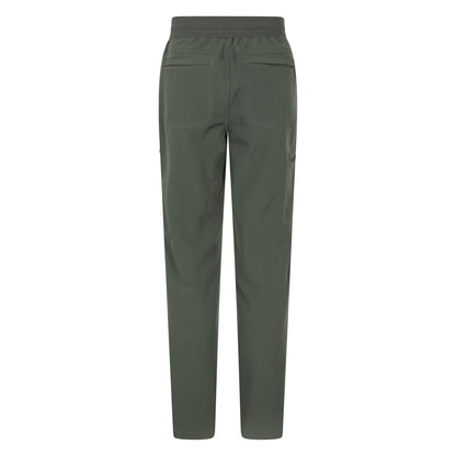 Khaki Green - Back - Mountain Warehouse Womens-Ladies Adventure Water Resistant Hiking Trousers