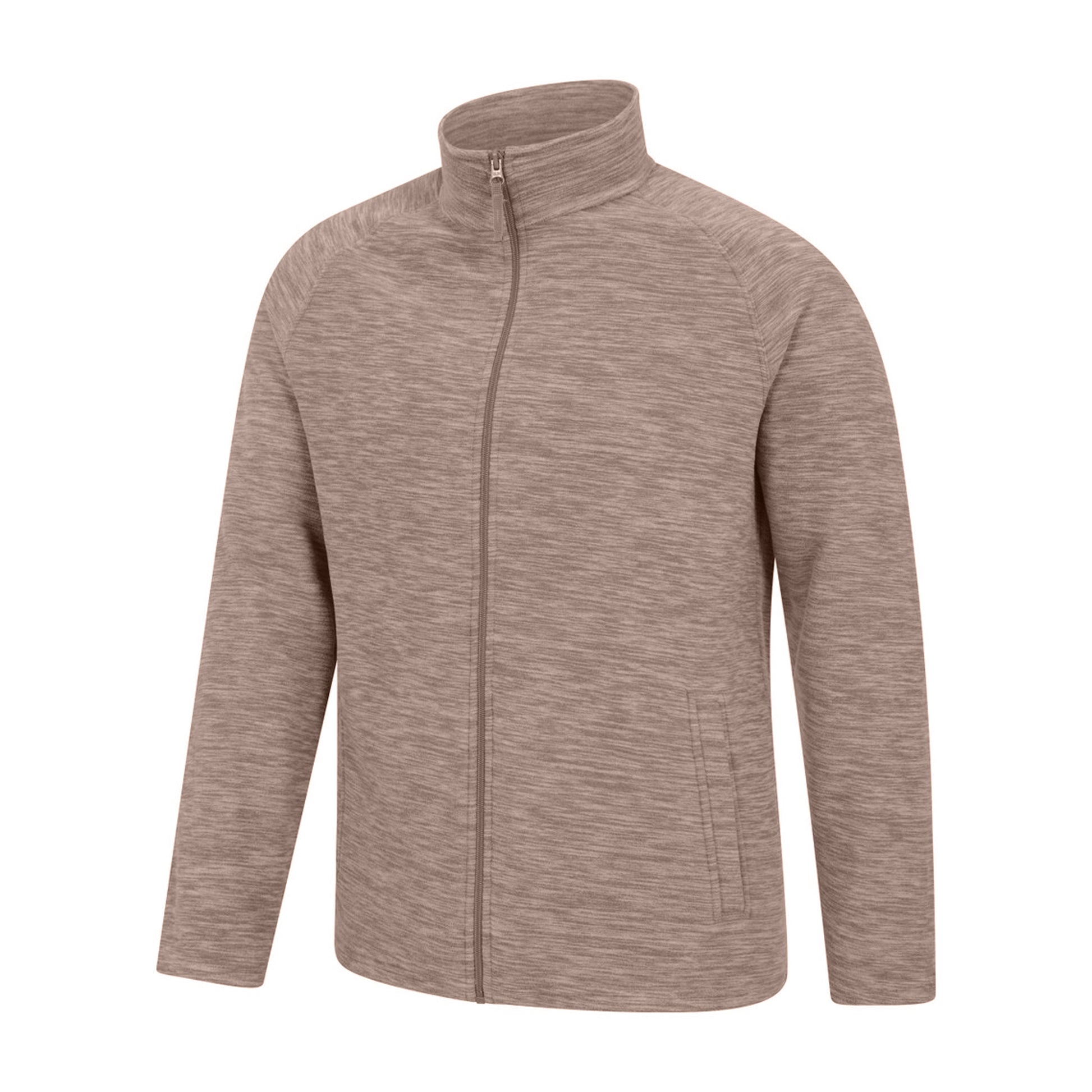 Light Brown - Pack Shot - Mountain Warehouse Mens Snowdon II Full Zip Fleece Jacket
