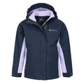 Navy - Pack Shot - Mountain Warehouse Childrens-Kids Shelly Waterproof Jacket