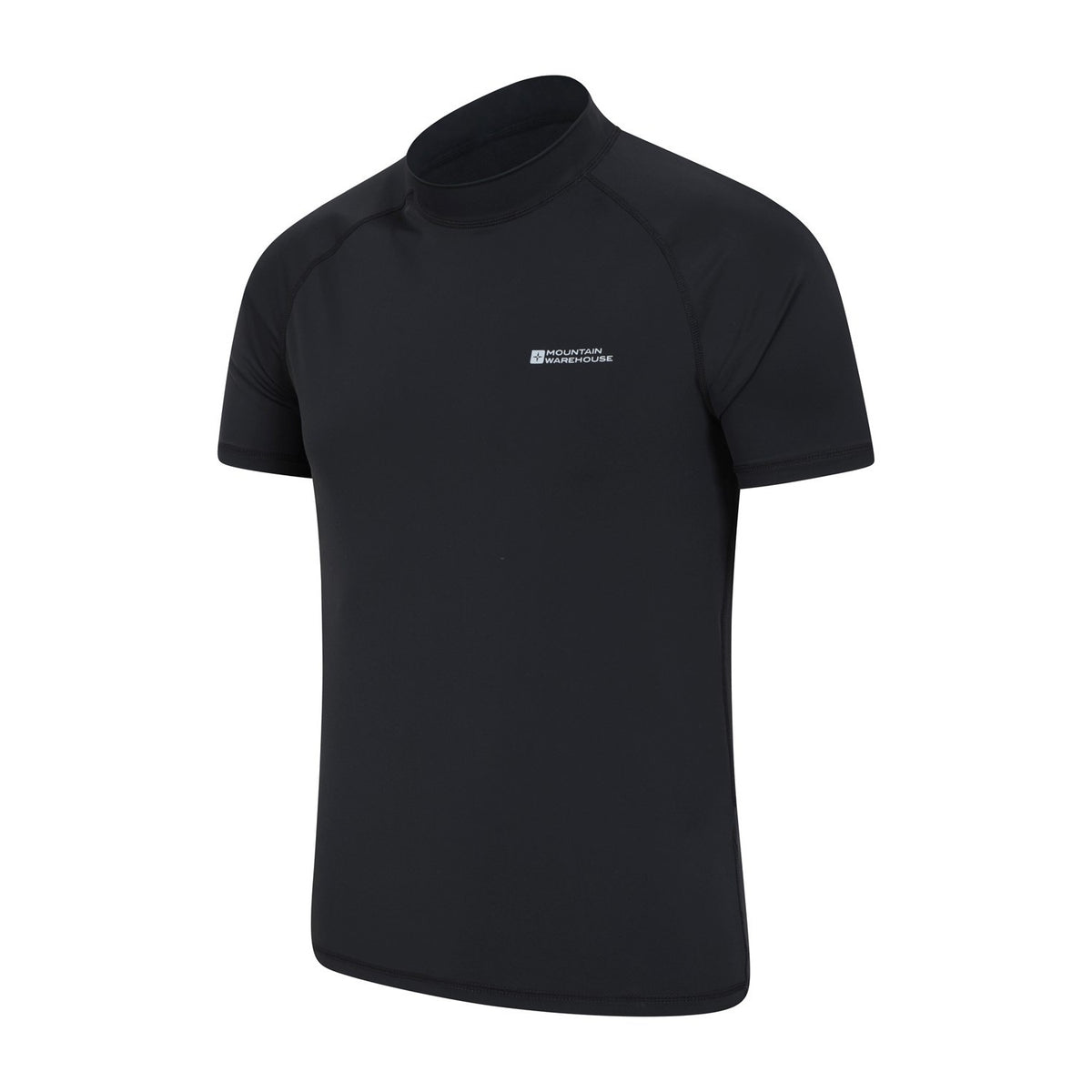 Black - Side - Mountain Warehouse Mens UV Protection Rash Guard
