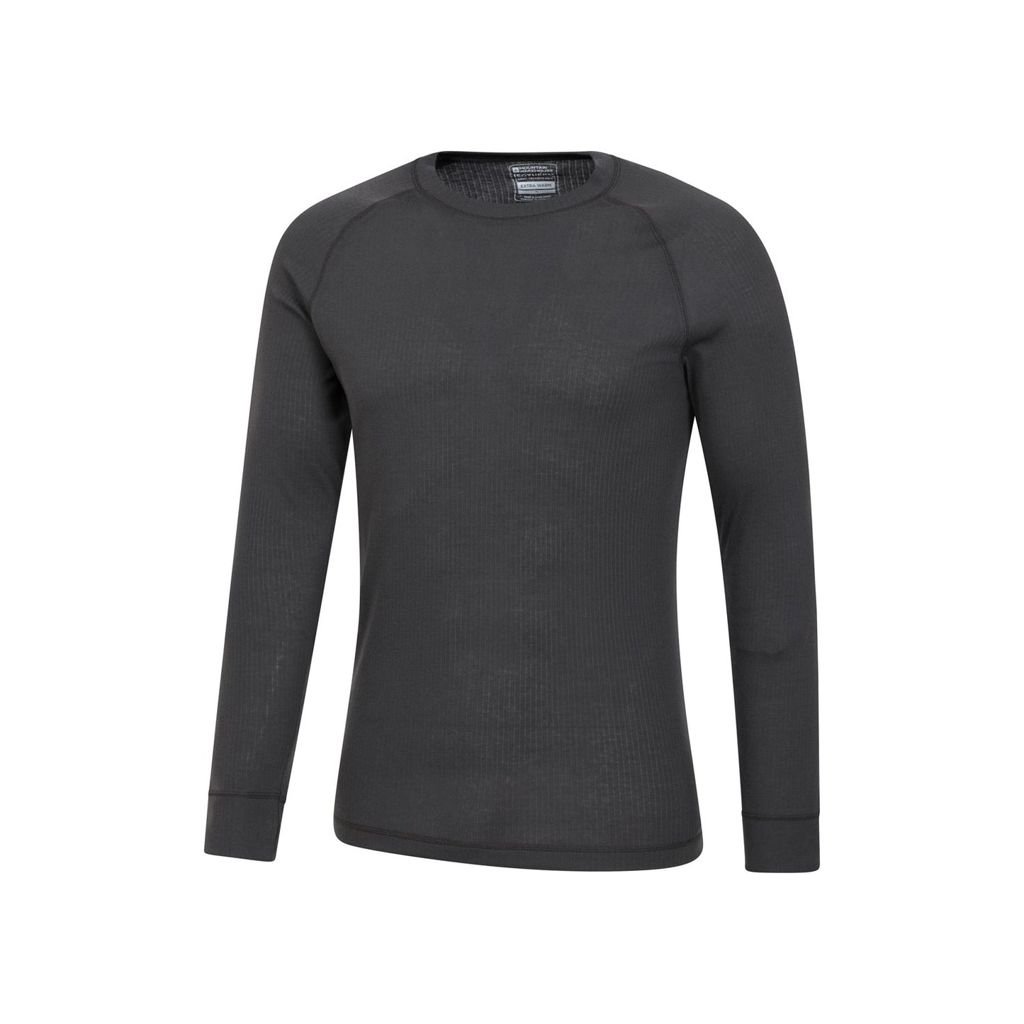 Charcoal - Lifestyle - Mountain Warehouse Mens Talus Round Neck Long-Sleeved Thermal Top