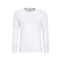 White - Front - Mountain Warehouse Mens Talus Round Neck Long-Sleeved Thermal Top