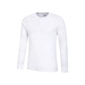 White - Side - Mountain Warehouse Mens Talus Round Neck Long-Sleeved Thermal Top