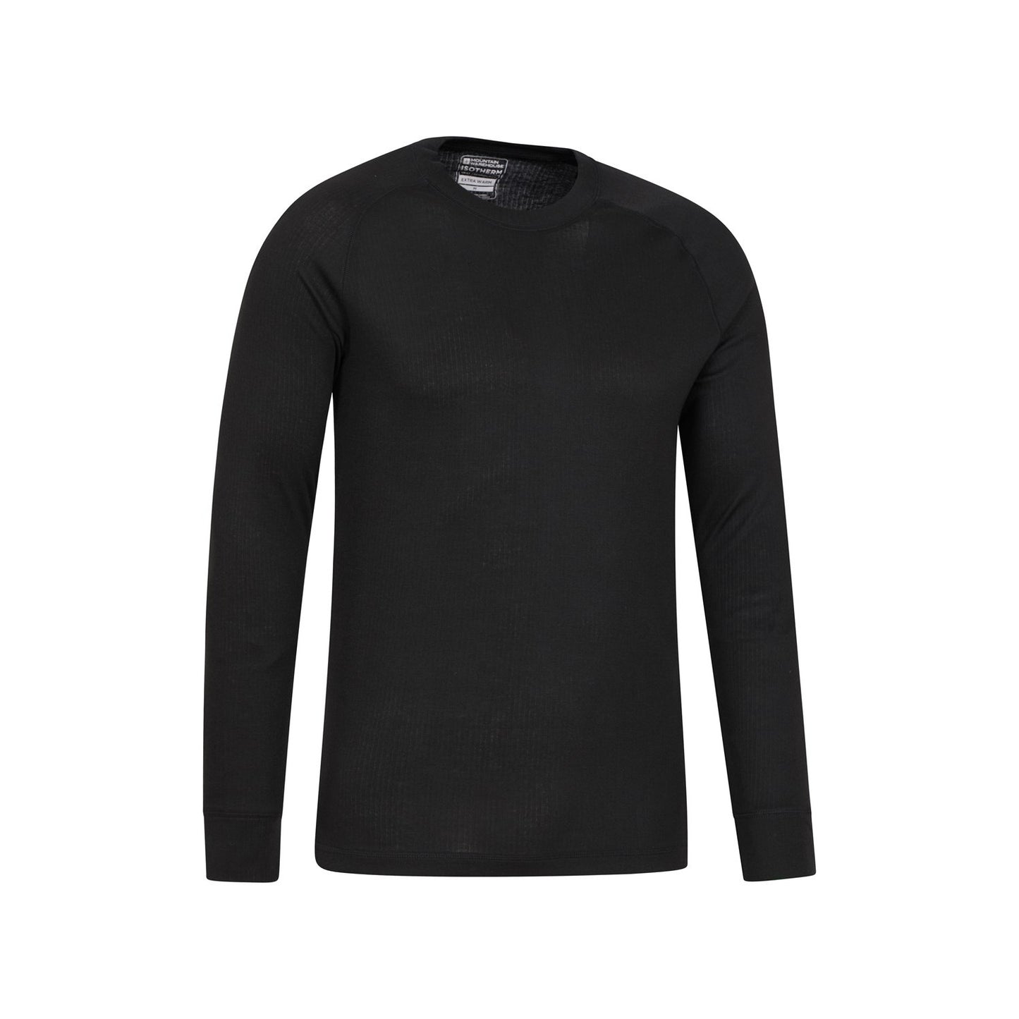 Black - Side - Mountain Warehouse Mens Talus Round Neck Long-Sleeved Thermal Top