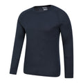 Navy - Side - Mountain Warehouse Mens Talus Round Neck Long-Sleeved Thermal Top