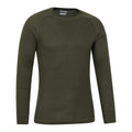 Khaki Green - Back - Mountain Warehouse Mens Talus Round Neck Long-Sleeved Thermal Top