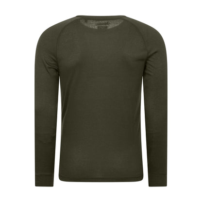 Khaki Green - Back - Mountain Warehouse Mens Talus Round Neck Long-Sleeved Thermal Top