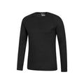 Black - Side - Mountain Warehouse Mens Talus Round Neck Long-Sleeved Thermal Top