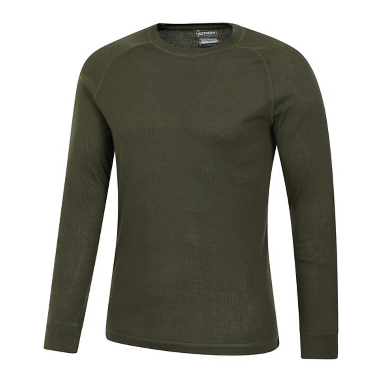 Khaki Green - Lifestyle - Mountain Warehouse Mens Talus Round Neck Long-Sleeved Thermal Top