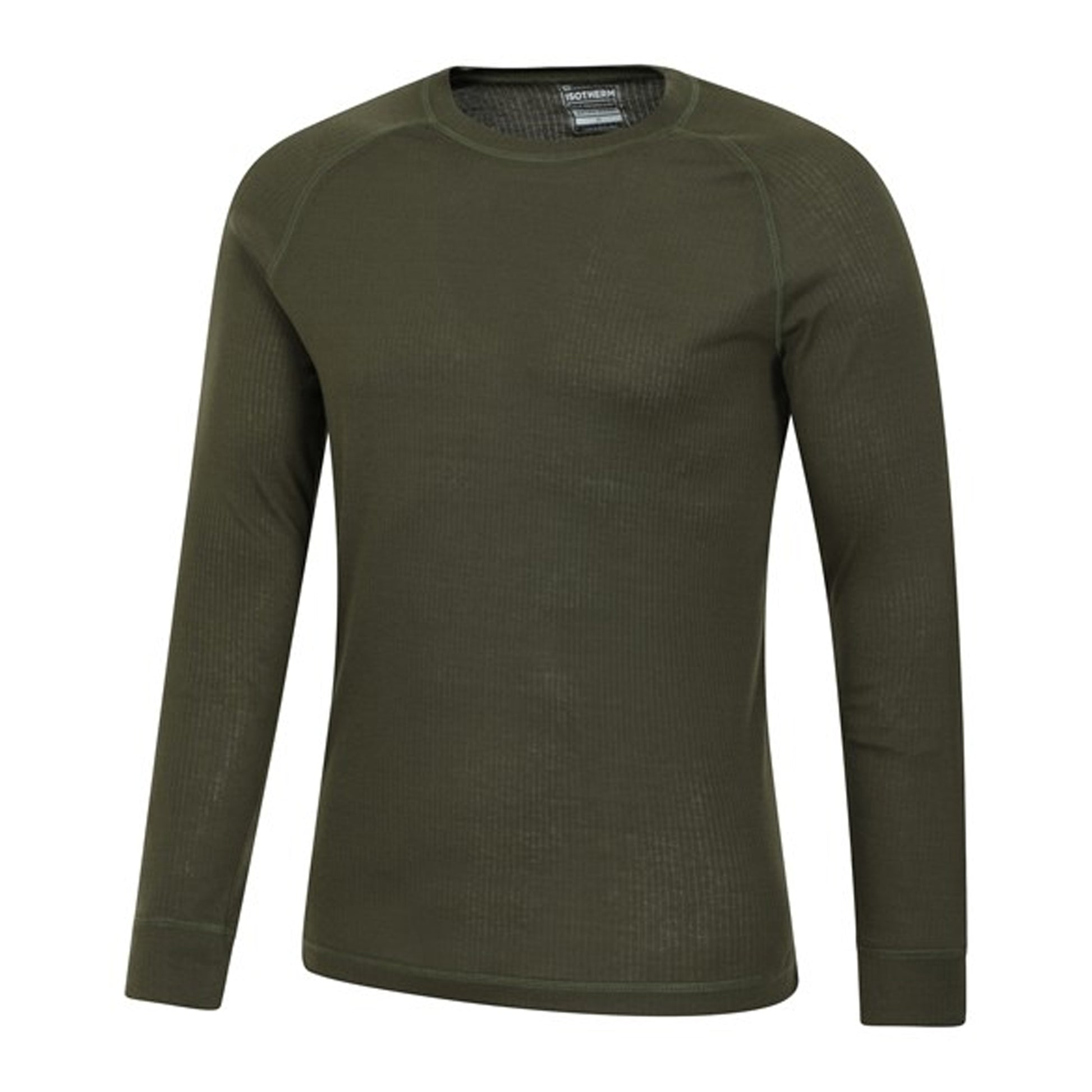 Khaki Green - Lifestyle - Mountain Warehouse Mens Talus Round Neck Long-Sleeved Thermal Top