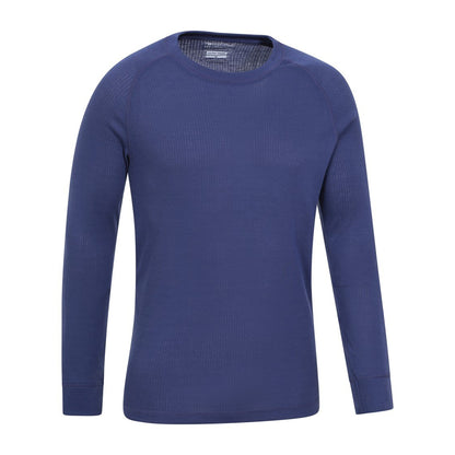 Dark Blue - Back - Mountain Warehouse Mens Talus Round Neck Long-Sleeved Thermal Top