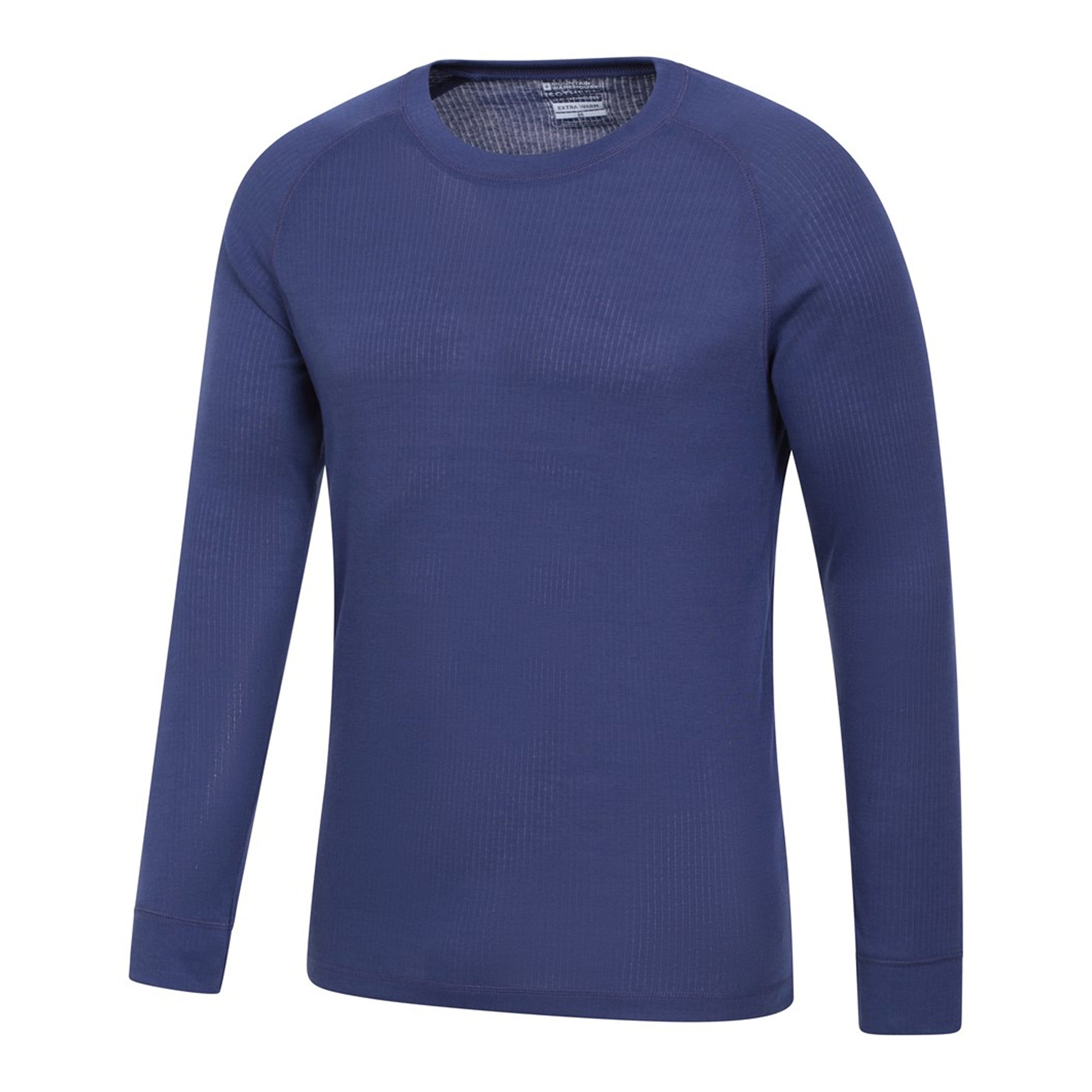 Dark Blue - Lifestyle - Mountain Warehouse Mens Talus Round Neck Long-Sleeved Thermal Top