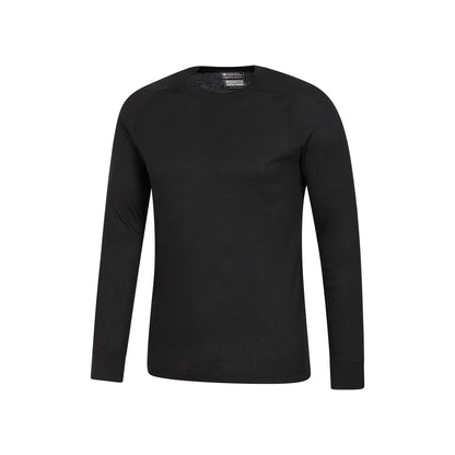 Black - Lifestyle - Mountain Warehouse Mens Talus Round Neck Long-Sleeved Thermal Top