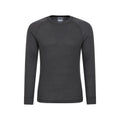 Charcoal - Front - Mountain Warehouse Mens Talus Round Neck Long-Sleeved Thermal Top