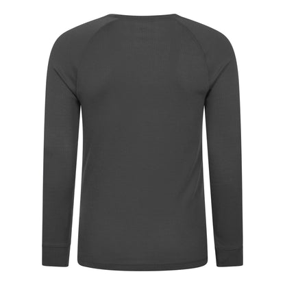Charcoal - Back - Mountain Warehouse Mens Talus Round Neck Long-Sleeved Thermal Top