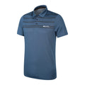 Blue - Side - Mountain Warehouse Mens Away IsoCool Polo Shirt