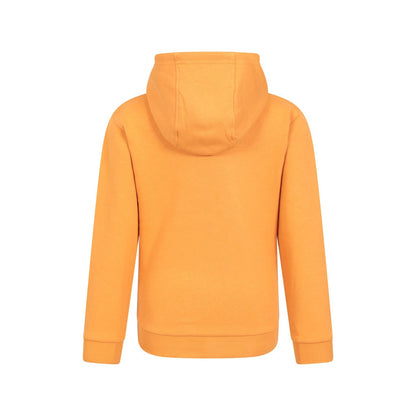 Orange - Back - Mountain Warehouse Childrens-Kids Abstract Wolf Organic Hoodie