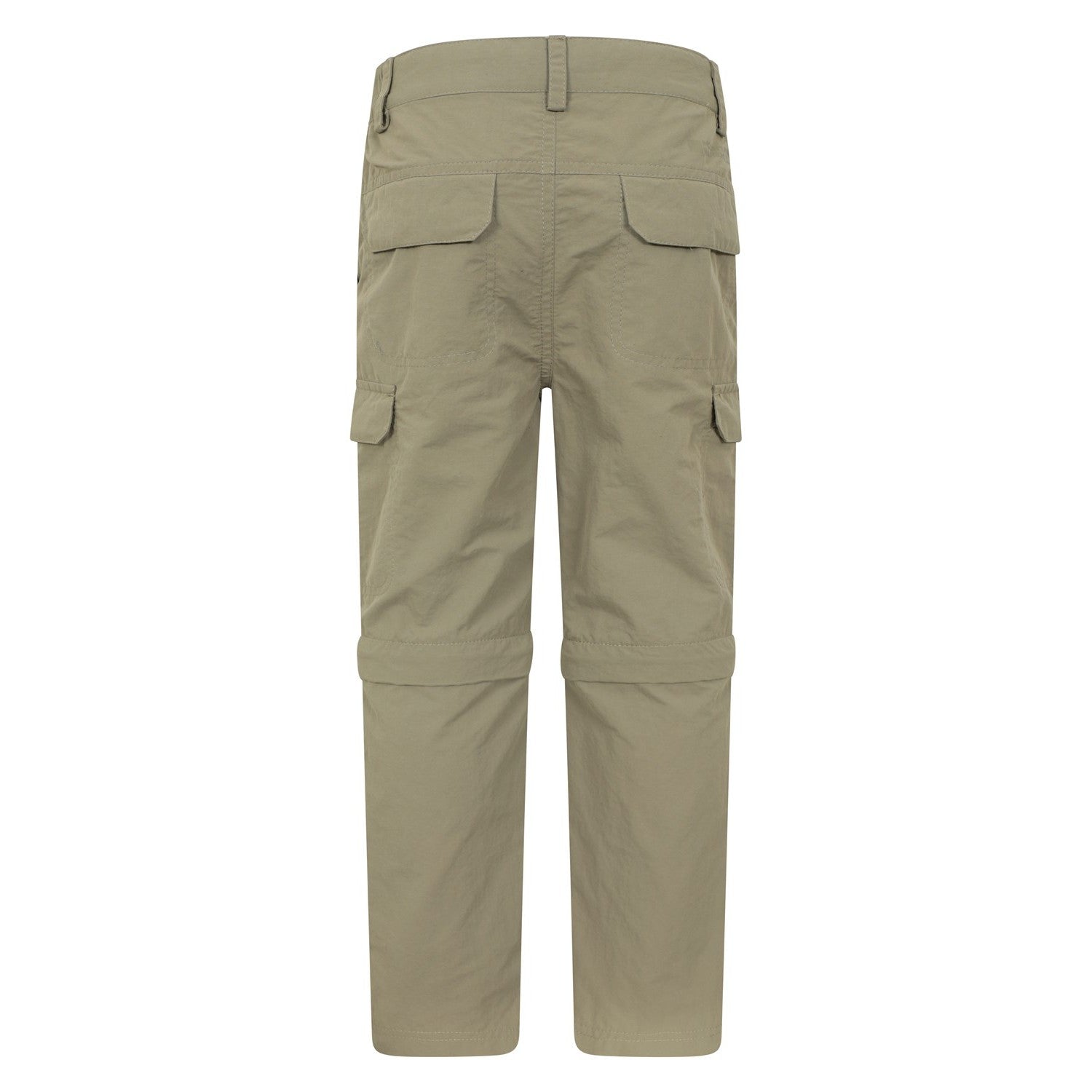 Beige - Back - Mountain Warehouse Childrens-Kids Navigator Anti-Mosquito Zip-Off Hiking Trousers