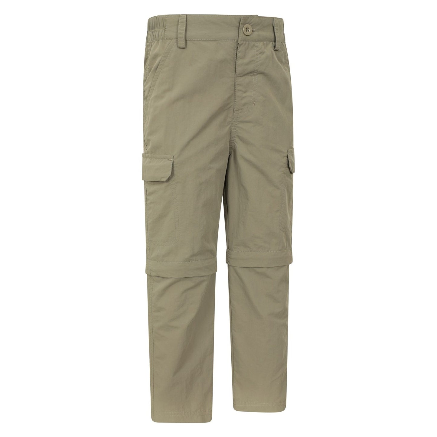 Beige - Side - Mountain Warehouse Childrens-Kids Navigator Anti-Mosquito Zip-Off Hiking Trousers