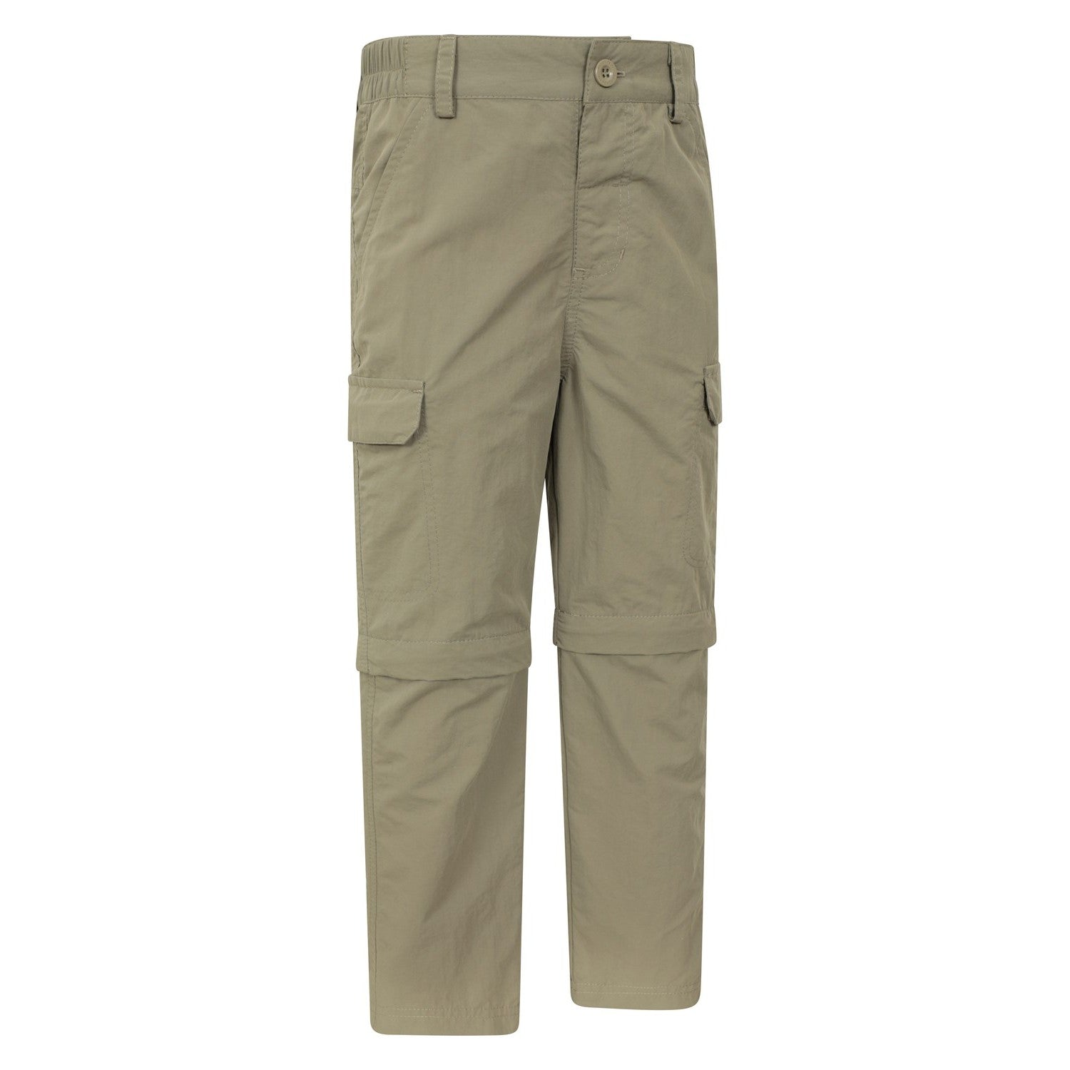 Beige - Side - Mountain Warehouse Childrens-Kids Navigator Anti-Mosquito Zip-Off Hiking Trousers
