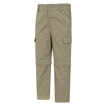 Beige - Lifestyle - Mountain Warehouse Childrens-Kids Navigator Anti-Mosquito Zip-Off Hiking Trousers