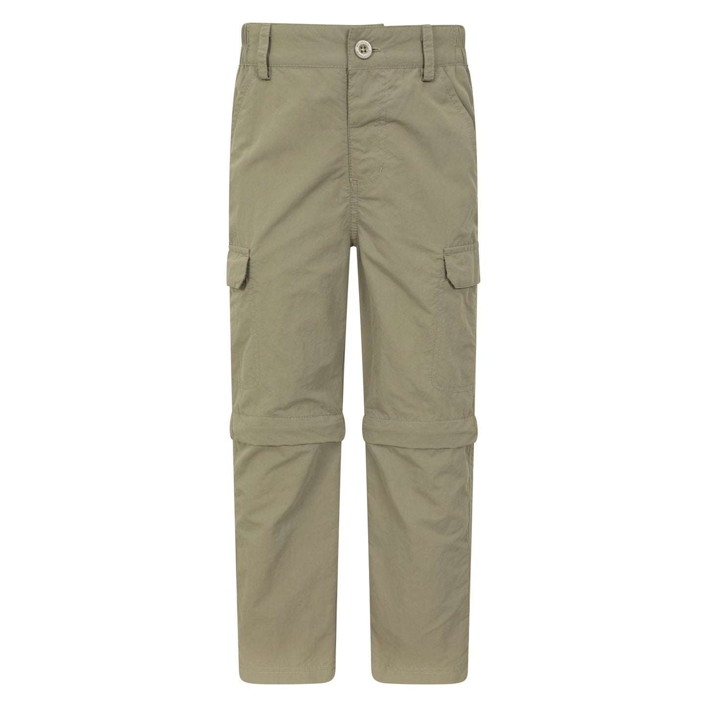 Beige - Front - Mountain Warehouse Childrens-Kids Navigator Anti-Mosquito Zip-Off Hiking Trousers