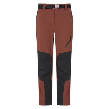 Rust - Front - Mountain Warehouse Mens Forest Water Resistant Hiking Trousers