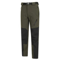 Green - Front - Mountain Warehouse Mens Forest Water Resistant Hiking Trousers