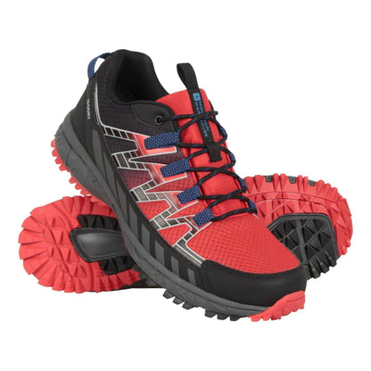 Active Red - Front - Mountain Warehouse Mens Enhance Trail Waterproof Running Trainers