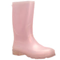 Pale Pink - Front - Mountain Warehouse Childrens-Kids Plain Wellington Boots